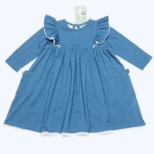 NWT • SAGE & LILLY Blue Polkadot Cotton Dress {18M}